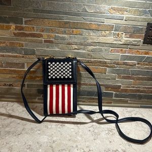 American flag crossbody wallet